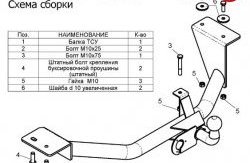 1 739 р. Фаркоп Лидер Плюс ИжАвто Ода 2717 Версия (1991-2005) (Без электропакета)  с доставкой в г. Вологда. Увеличить фотографию 2