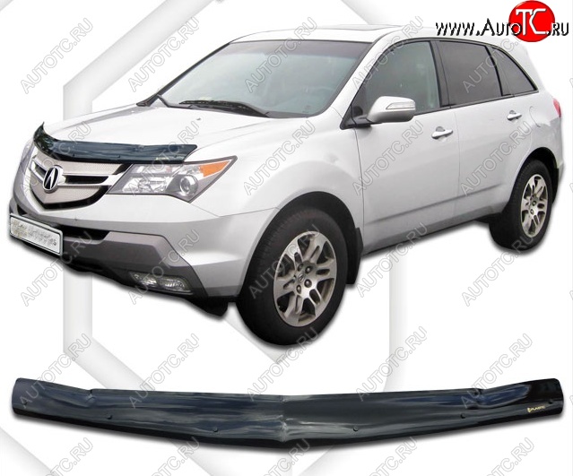 1 999 р. Дефлектор капота CA-Plastiс Acura MDX YD2 дорестайлинг (2006-2009) (Classic черный, Без надписи)  с доставкой в г. Вологда