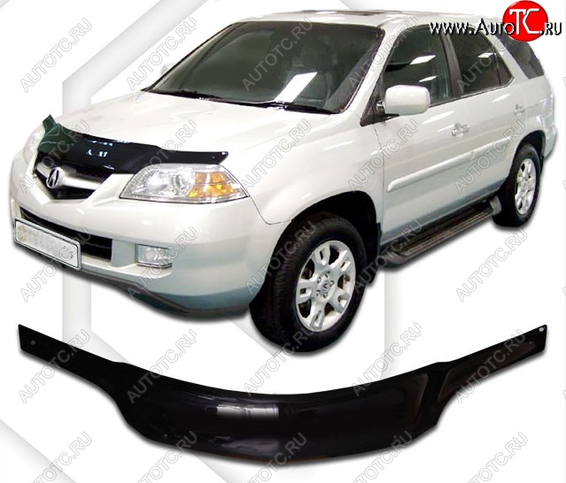 2 199 р. Дефлектор капота CA-Plastic Acura MDX YD1 дорестайлинг (2000-2003) (Classic черный, Без надписи)  с доставкой в г. Вологда
