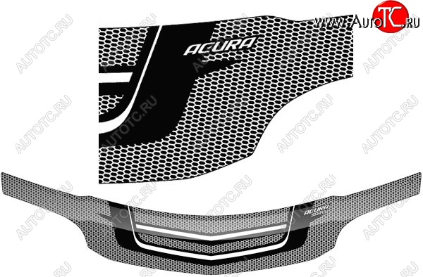2 479 р. Дефлектор капота CA-Plastiс  Acura MDX  YD1 (2000-2003) дорестайлинг (Серия Art серебро)  с доставкой в г. Вологда