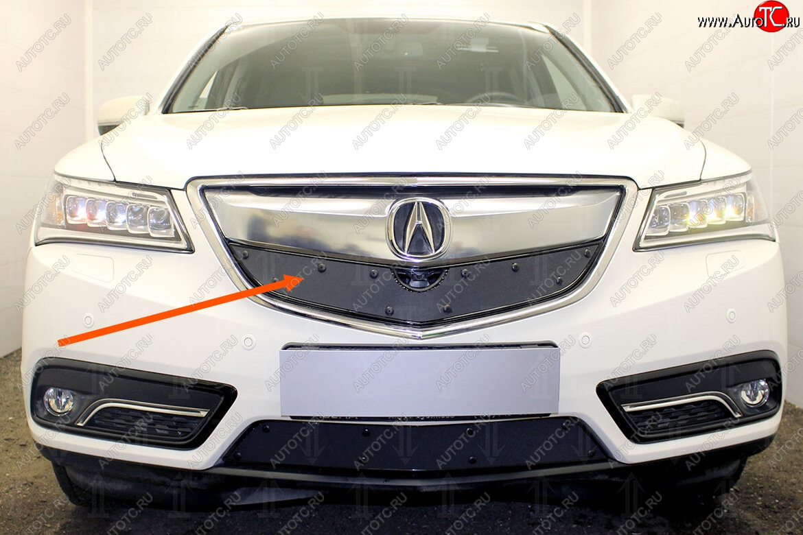 599 р. Зимняя заглушка решетки радиатора Стрелка 11 Премиум Acura MDX YD3 дорестайлинг (2013-2016)  с доставкой в г. Вологда
