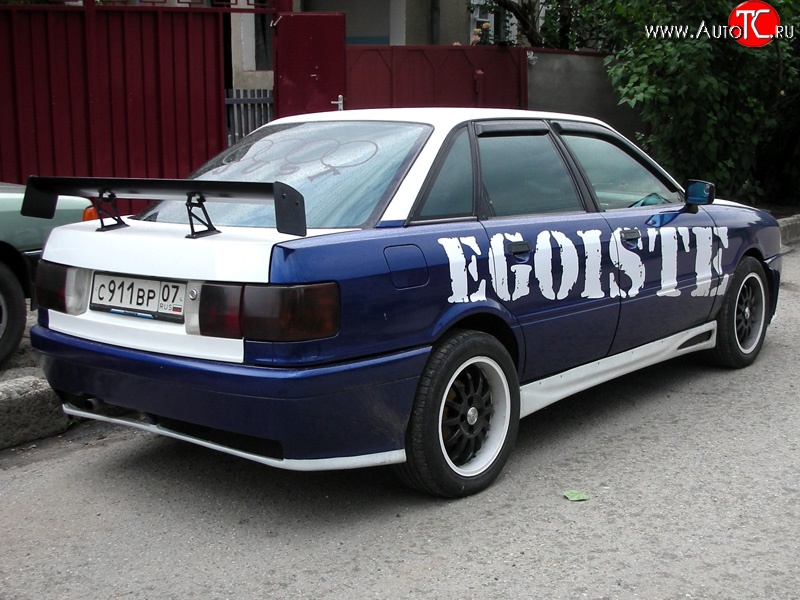 4 499 р. Накладка заднего бампера Rieger Audi 80 B4 седан (1992-1996)  с доставкой в г. Вологда