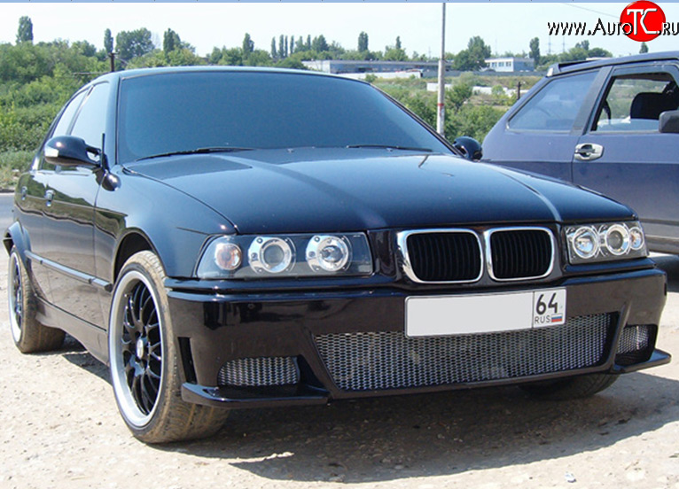 3 349 р. Передний бампер M-VRS BMW 3 серия E36 седан (1990-2000) (Неокрашенный)  с доставкой в г. Вологда