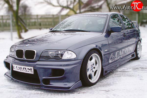 8 899 р. Передний бампер CarZone BMW 3 серия E46 седан дорестайлинг (1998-2001)  с доставкой в г. Вологда