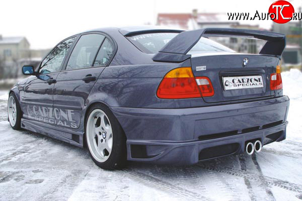 8 899 р. Задний бампер CarZone BMW 3 серия E46 седан дорестайлинг (1998-2001)  с доставкой в г. Вологда