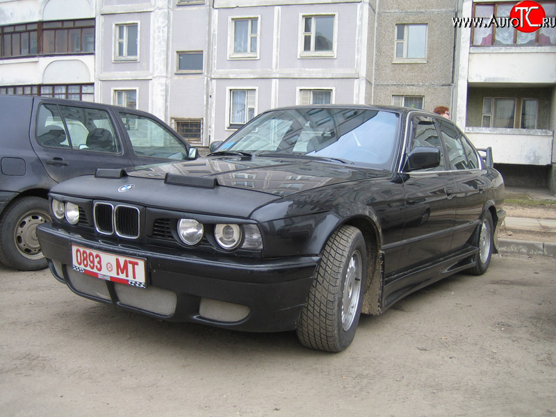 4 999 р. Накладка переднего бампера Uniq BMW 5 серия E34 седан дорестайлинг (1988-1994)  с доставкой в г. Вологда