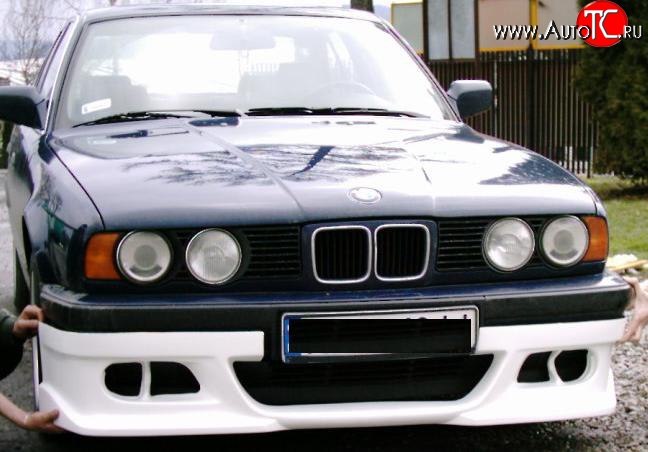 3 399 р. Накладка переднего бампера Street BMW 5 серия E34 седан дорестайлинг (1988-1994) (стеклопластик жёсткий, Неокрашенная)  с доставкой в г. Вологда