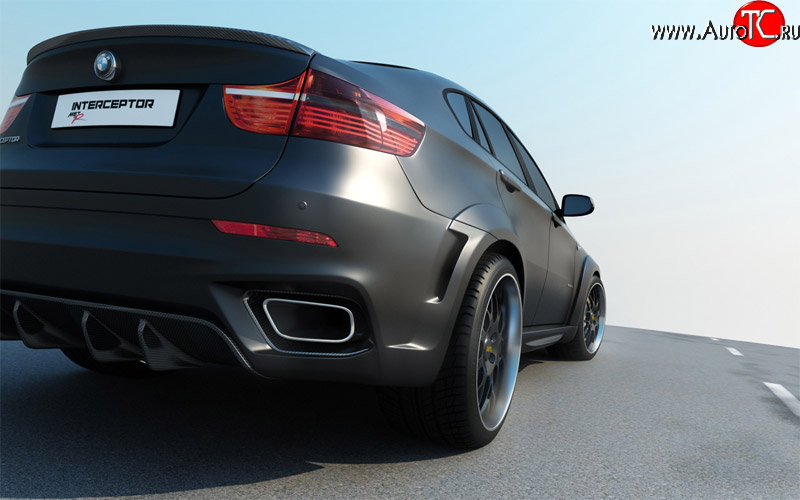 7 999 р. Лип Спойлер Interceptor BMW X6 E71 дорестайлинг (2008-2012) (Неокрашенный)  с доставкой в г. Вологда