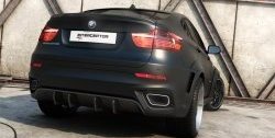 7 999 р. Лип Спойлер Interceptor BMW X6 E71 дорестайлинг (2008-2012) (Неокрашенный)  с доставкой в г. Вологда. Увеличить фотографию 2