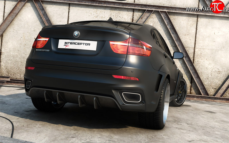 25 849 р. Комплект насадок на глушитель Interceptor BMW X6 E71 рестайлинг (2012-2014)  с доставкой в г. Вологда