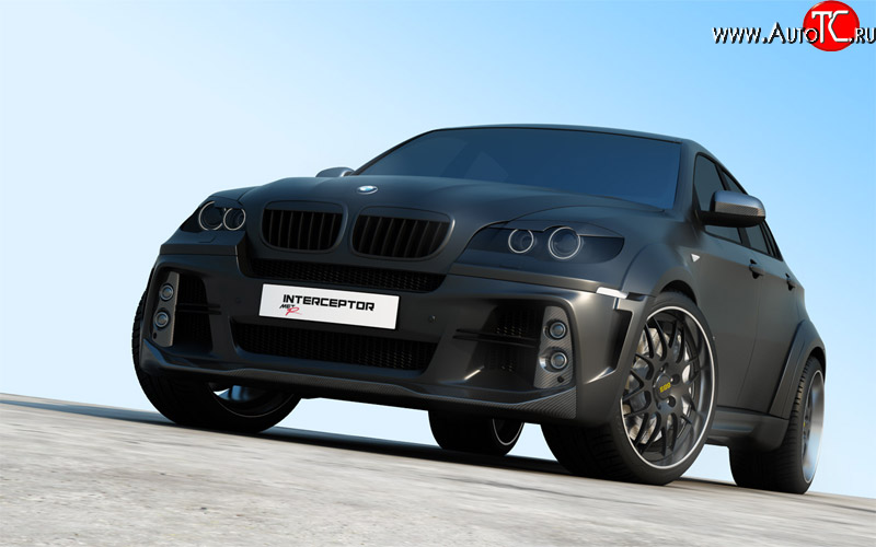 3 479 р. Реснички передних фар Interceptor BMW X6 E71 дорестайлинг (2008-2012) (Неокрашенные)  с доставкой в г. Вологда