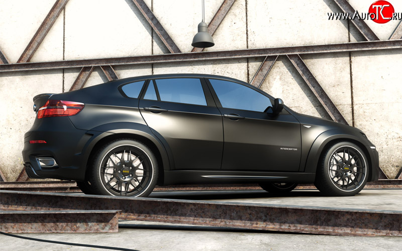 15 999 р. Пороги накладки Interceptor BMW X6 E71 рестайлинг (2012-2014) (Неокрашенные)  с доставкой в г. Вологда