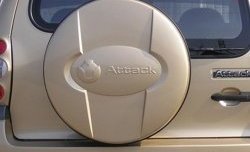 2 249 р. Чехол запасного колеса Атака Лада 2123 (Нива Шевроле) дорестайлинг (2002-2008) (Неокрашенный)  с доставкой в г. Вологда. Увеличить фотографию 2