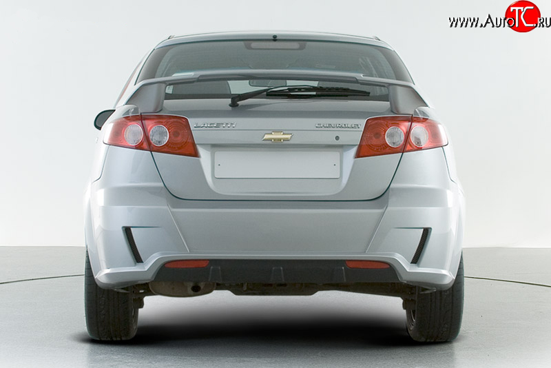 5 599 р. Задний бампер Sport на Chevrolet Lacetti хэтчбек (2002-2013) (Неокрашенный)  с доставкой в г. Вологда