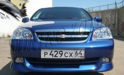 2 399 р. Накладка переднего бампера Tuning Zone Chevrolet Lacetti седан (2002-2013) (Неокрашенная)  с доставкой в г. Вологда. Увеличить фотографию 3