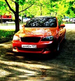 2 399 р. Накладка переднего бампера Tuning Zone Chevrolet Lacetti седан (2002-2013) (Неокрашенная)  с доставкой в г. Вологда. Увеличить фотографию 5