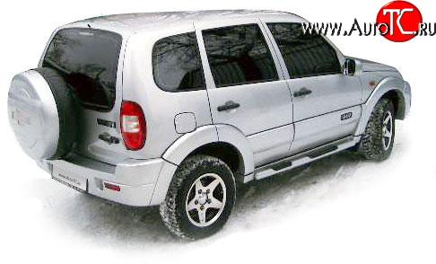 4 249 р. Комплект молдингов на передние и задние двери в сборе Апал Chevrolet Niva 2123 дорестайлинг (2002-2008) (Неокрашенные)  с доставкой в г. Вологда