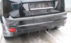 5 699 р. Накладка на задний бампер Bomb-Style Ford Focus 2 хэтчбэк 3 дв. дорестайлинг (2004-2007) (Неокрашенная)  с доставкой в г. Вологда. Увеличить фотографию 2