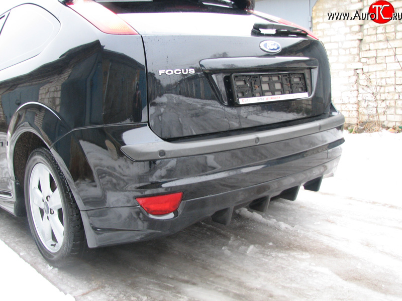 5 699 р. Накладка на задний бампер Bomb-Style Ford Focus 2 хэтчбэк 3 дв. дорестайлинг (2004-2007) (Неокрашенная)  с доставкой в г. Вологда