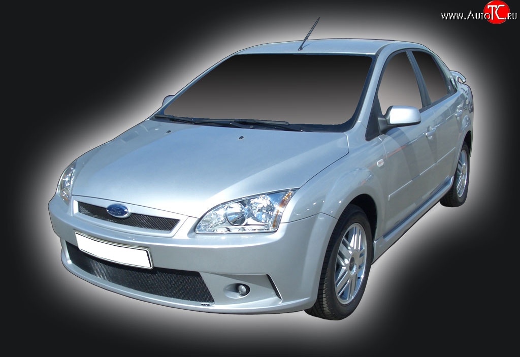 2 549 р. Решётка радиатора GT Dynamics Ford Focus 2  седан дорестайлинг (2004-2008) (Неокрашенная)  с доставкой в г. Вологда