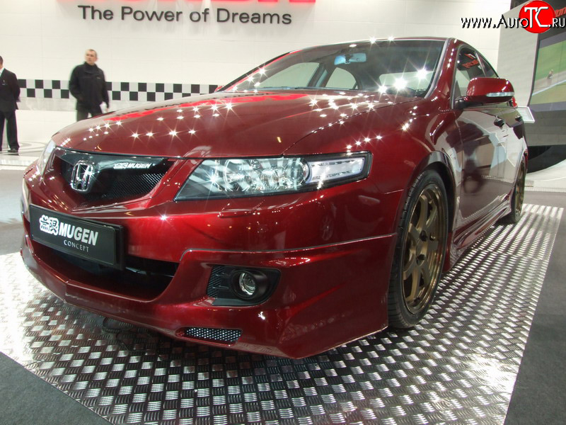 8 499 р. Накладка переднего бампера Mugen Style  Honda Accord ( 7 CL,  7 CM) (2005-2008) седан рестайлинг, универсал рестайлинг (Неокрашенная)  с доставкой в г. Вологда