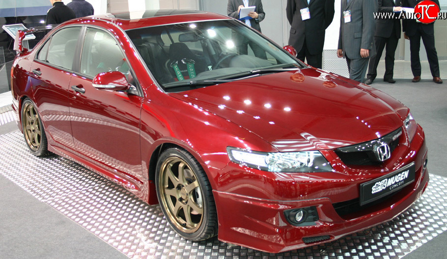 5 899 р. Пороги накладки Mugen Style рестайлинг  Honda Accord  7 CL (2002-2005) седан дорестайлинг (Неокрашенные)  с доставкой в г. Вологда