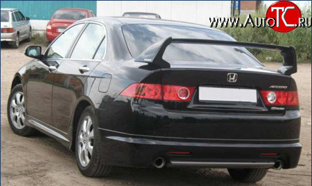 7 199 р. Накладка заднего бампера Mugen Style  Honda Accord  7 CL (2005-2008) седан рестайлинг (Неокрашенная)  с доставкой в г. Вологда
