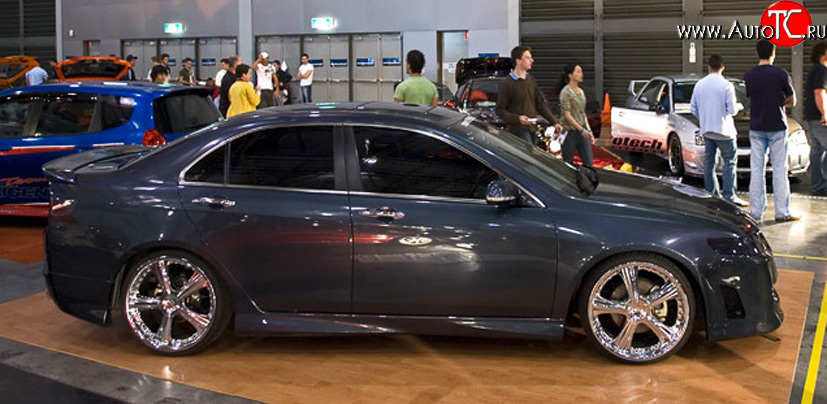 5 899 р. Пороги накладки Mugen Style дорестайлинг  Honda Accord  7 CL (2002-2005) седан дорестайлинг (Неокрашенные)  с доставкой в г. Вологда