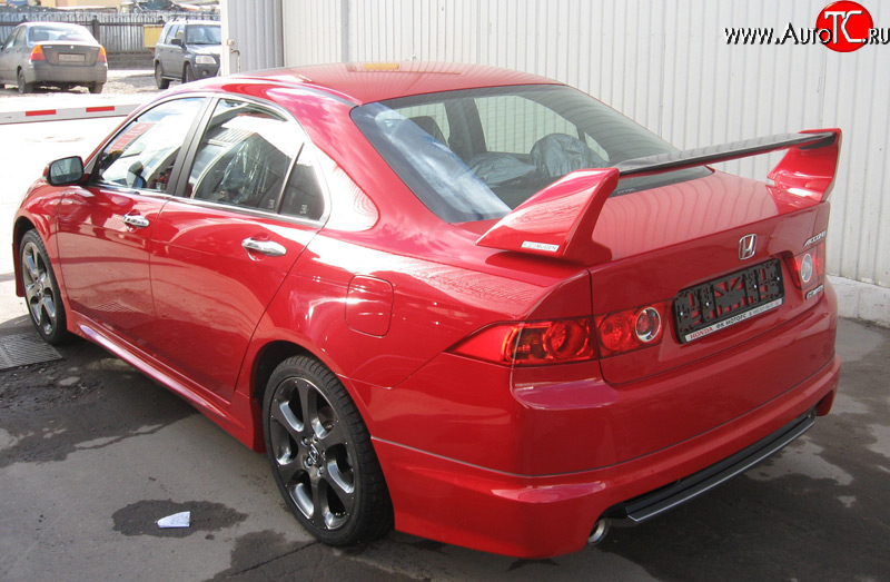7 199 р. Накладка заднего бампера Mugen Style  Honda Accord  7 CL (2002-2005) седан дорестайлинг (Неокрашенная)  с доставкой в г. Вологда