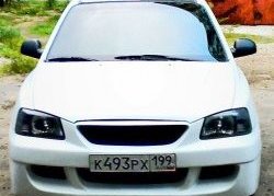 4 699 р. Передний бампер ATH-classic Hyundai Accent 2 LC седан дорестайлинг (ТагАЗ) (1999-2012) (Неокрашенный)  с доставкой в г. Вологда. Увеличить фотографию 5