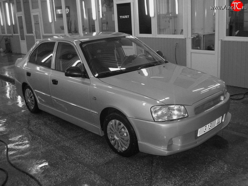 5 699 р. Передний бампер Classic Style  Hyundai Accent  2 LC (1999-2012) седан дорестайлинг (ТагАЗ) (Неокрашенный)  с доставкой в г. Вологда