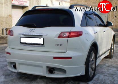 10 599 р. Накладка заднего бампера FX-Design INFINITI FX45 S50 дорестайлинг (2002-2005) (Неокрашенная)  с доставкой в г. Вологда