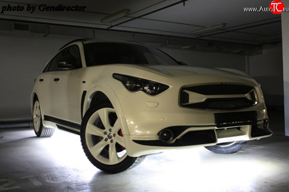 5 799 р. Радиаторная решётка Diablo INFINITI FX50 S51 дорестайлинг (2008-2011) (Неокрашенная)  с доставкой в г. Вологда