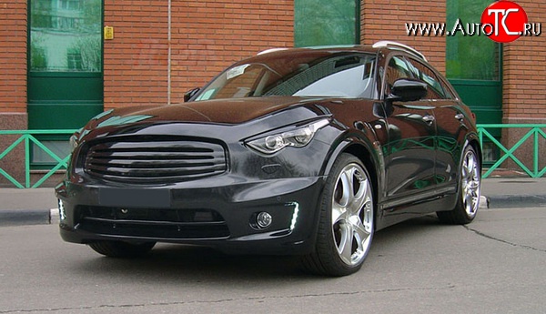 1 599 р. Реснички Galart INFINITI FX50 S51 рестайлинг (2012-2014) (Неокрашенные)  с доставкой в г. Вологда