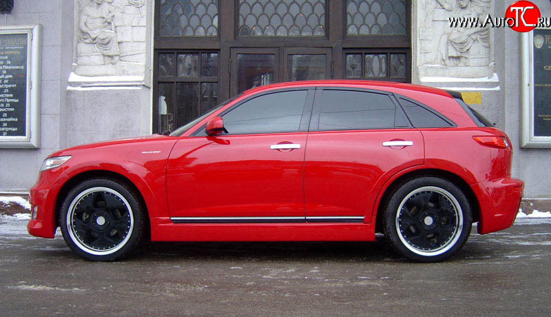 38 999 р. Пороги накладки AERO INFINITI FX35 S50 рестайлинг (2006-2008) (Неокрашенные)  с доставкой в г. Вологда