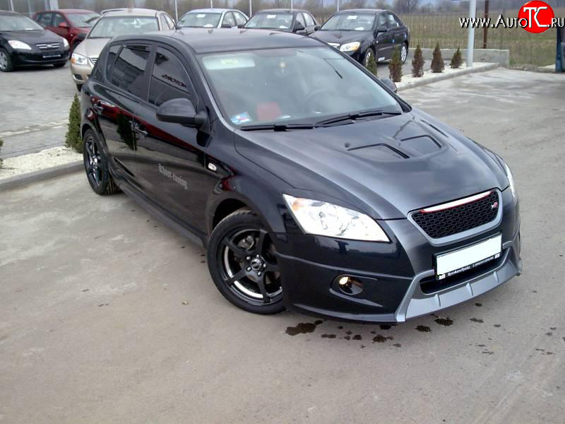8 699 р. Накладка переднего бампера Khust-Tuning KIA Ceed 1 ED дорестайлинг, хэтчбэк 5 дв. (2006-2010)  с доставкой в г. Вологда