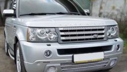 14 949 р. Накладка переднего бампера ARDEN Land Rover Range Rover Sport 1 L320 дорестайлинг (2005-2009) (Накладка без решёток, Неокрашенная)  с доставкой в г. Вологда. Увеличить фотографию 2