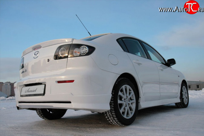 6 949 р. Пороги накладки Sunset Mazda 3/Axela BK дорестайлинг седан (2003-2006) (Неокрашенные)  с доставкой в г. Вологда