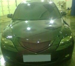 3 189 р. Решётка радиатора Sport (дорестайлинг) Mazda 3/Axela BK дорестайлинг седан (2003-2006) (Неокрашенная)  с доставкой в г. Вологда. Увеличить фотографию 2