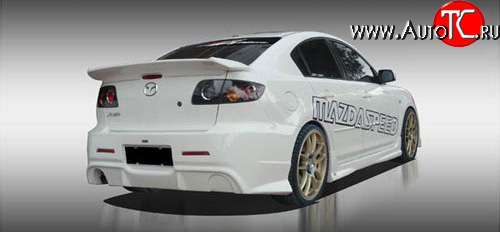 5 349 р. Задний бампер Mazda Speed Mazda 3/Axela BK дорестайлинг седан (2003-2006) (Неокрашенный)  с доставкой в г. Вологда