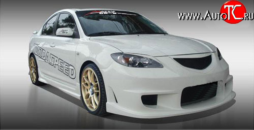 619 р. Реснички Mazda-Speed Mazda 3/Axela BK дорестайлинг седан (2003-2006) (Неокрашенные)  с доставкой в г. Вологда