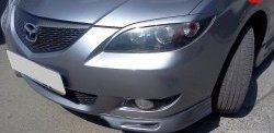 2 309 р. Комплект клыков Sport-V2 на передний бампер автомобиля Mazda 3/Axela BK дорестайлинг седан (2003-2006) (Неокрашенная)  с доставкой в г. Вологда. Увеличить фотографию 2