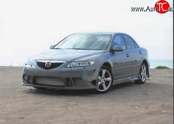 8 449 р. Передний бампер на Mazda 6 GG седан дорестайлинг (2002-2005)  с доставкой в г. Вологда