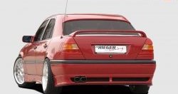 4 049 р. Накладка заднего бампера Rieger Mercedes-Benz C-Class W202 дорестайлинг седан (1993-1997)  с доставкой в г. Вологда. Увеличить фотографию 4