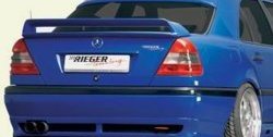 4 049 р. Накладка заднего бампера Rieger Mercedes-Benz C-Class W202 дорестайлинг седан (1993-1997)  с доставкой в г. Вологда. Увеличить фотографию 5