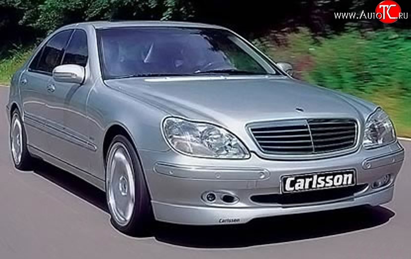 8 949 р. Накладка переднего бампера CARLSSON Mercedes-Benz S class W220 (1998-2005) (Неокрашенная)  с доставкой в г. Вологда