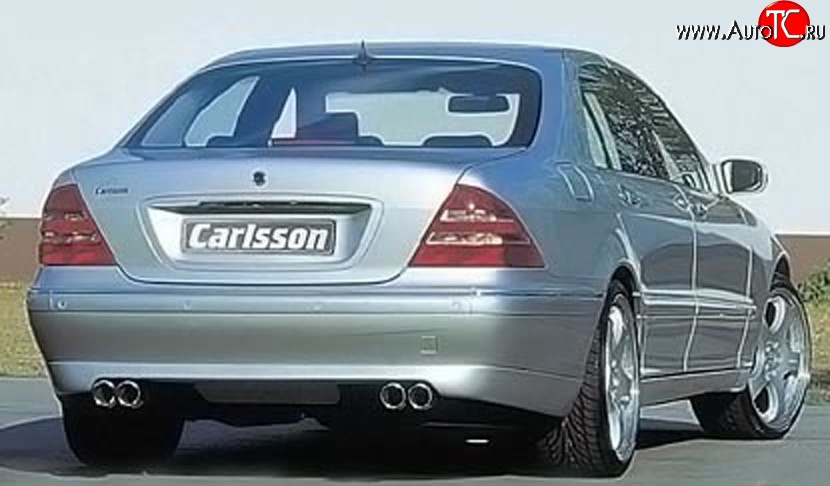 8 949 р. Накладка заднего бампера CARLSSON Mercedes-Benz S class W220 (1998-2005) (Неокрашенная)  с доставкой в г. Вологда