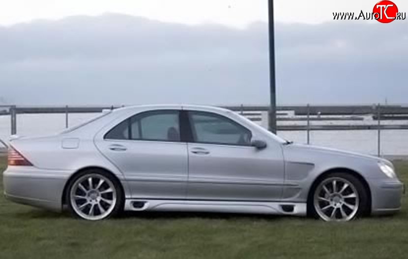 9 799 р. Пороги накладки Lorinser F-01 Mercedes-Benz S class W220 (1998-2005) (База: стандартная, Неокрашенные)  с доставкой в г. Вологда