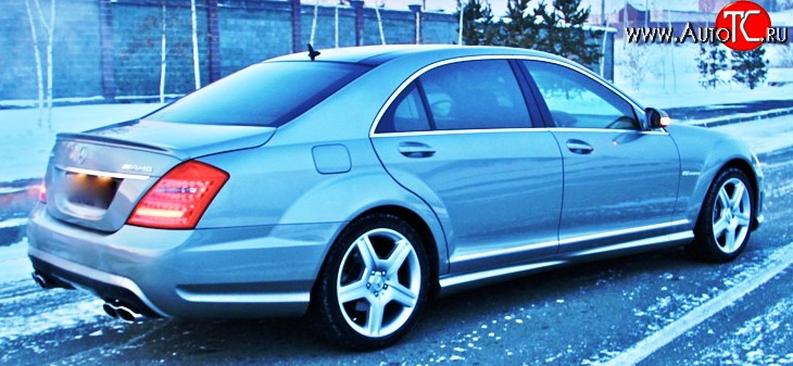 8 649 р. Задний бампер AMG Mercedes-Benz S class W221 (2006-2013) (Неокрашенный)  с доставкой в г. Вологда