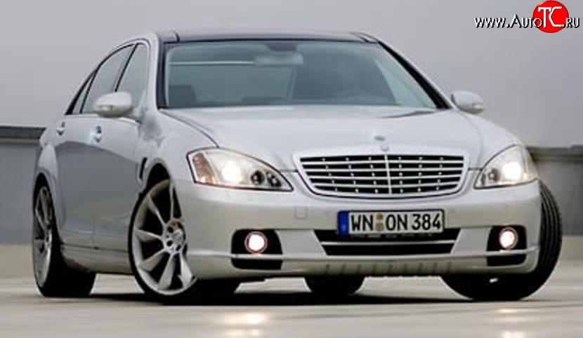 16 049 р. Передний бампер LORINSER Mercedes-Benz S class 5 W221 седан дорестайлинг (2005-2009) (Неокрашенный)  с доставкой в г. Вологда